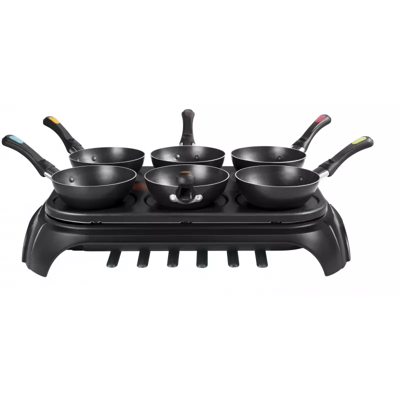 Tefal WokParty Duo PY5828 μαύρο, ανοξείδωτο χάλυβα 1000 W