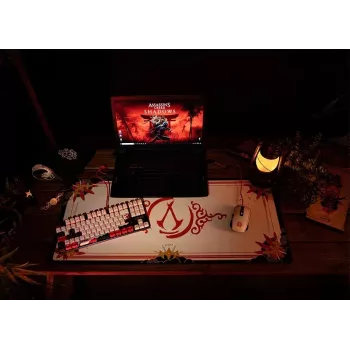 Lexip X Ubisoft - Assassin's Creed - Shadows XXL Mouse pad, μαύρο, χρυσό, κόκκινο, λευκό, εικόνα, αντιολισθητική βάση, mouse pad gaming