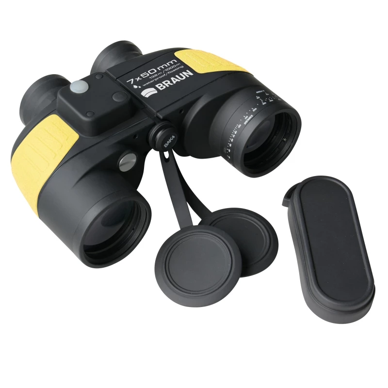 Braun Marine Binoculars κιάλια BaK-4 Porro μαύρο, κίτρινο