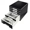 Leitz Desk Cube 5-drawer, 5 συρτάρια, πλαστικό, μαύρο, 1 τεμ., 270 mm, 287 mm