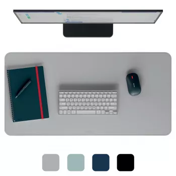 Leitz Large Desk Mat, γκρι, πολυβινυλοχλωρίδιο (PVC), 400 mm, 800 mm, 2 mm, 350 g