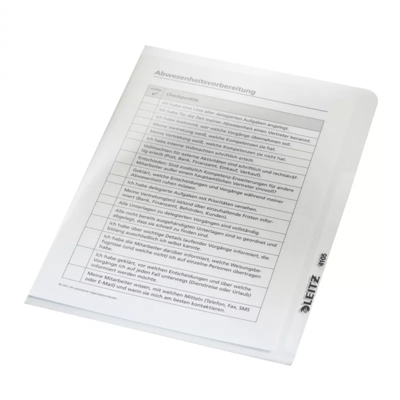 Leitz 41050000 φάκελος PVC διαφανές A5