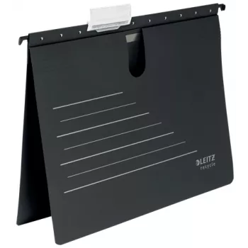 Leitz Alpha® Recycle κρεμαστός φάκελος από χαρτόνι, A4, μαύρο, χαρτόνι, 348 mm, 2 mm, 270 mm