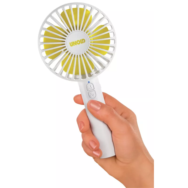 Unold Breezy 86610 Ανεμιστήρας χειρός, λευκό/κίτρινο