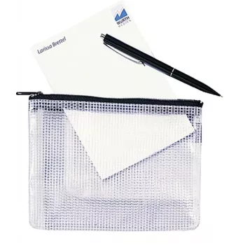 Rexel Mesh Bag με μαύρο φερμουάρ A6, A6, PVC, Μαύρο, Διαφανές, 170 mm, 7 mm, 16 g