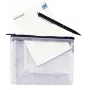 Rexel Mesh Bag με μαύρο φερμουάρ A6, A6, PVC, Μαύρο, Διαφανές, 170 mm, 7 mm, 16 g