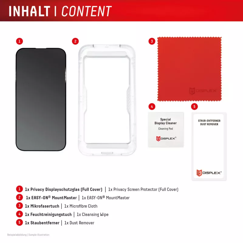 Displex Privacy Screen Protector (10H) για Apple iPhone 17 Pro, φίλτρο απορρήτου