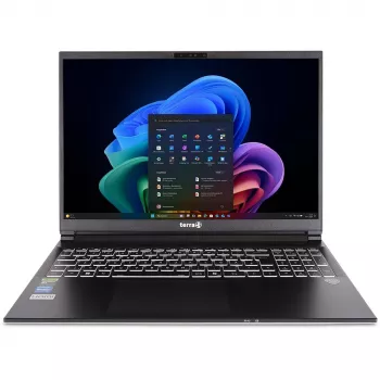 TERRA MOBILE GAMER ELITE 3A Copilot+ PC AMD Ryzen™ AI 7 350 Laptop 40,6 cm (16 inch) WQXGA 32 GB DDR5-SDRAM 1 TB SSD NVIDIA GeForce RTX 5060 Wi-Fi 6E (802.11ax) Windows 11 Home γερμανικά ασημί