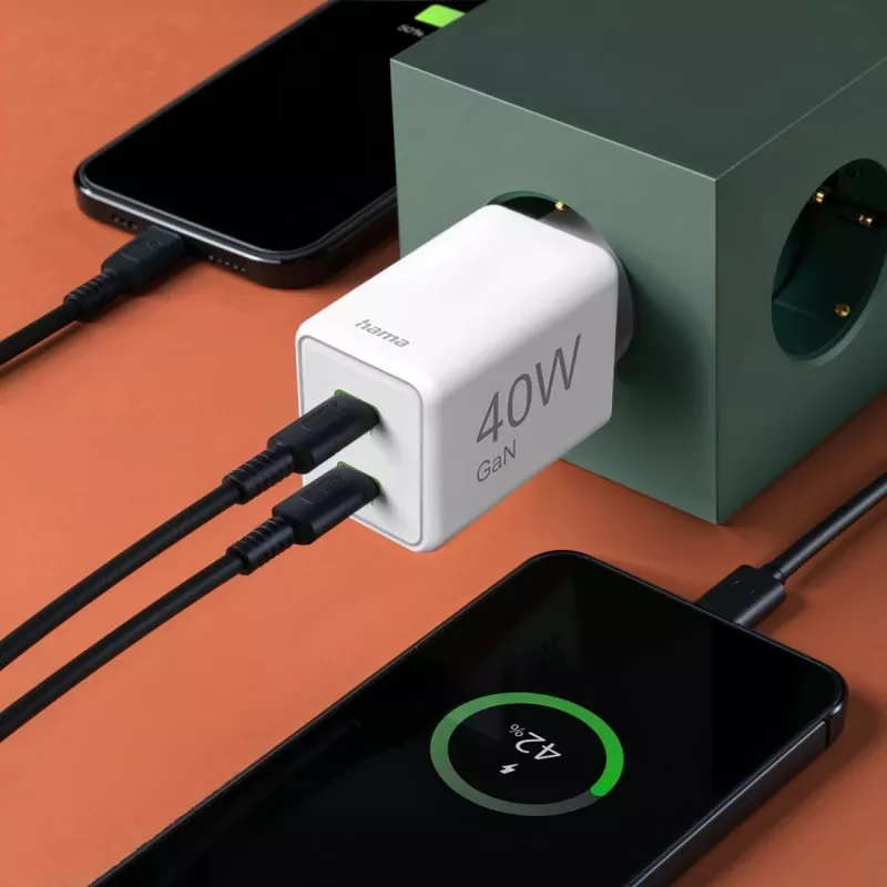 Hama 00125146 Φορητός φορτιστής Universal λευκό AC γρήγορη φόρτιση Indoor
