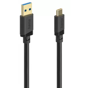 Hama 00202006 Καλώδιο USB USB 3.2 Gen 1 (3.1 Gen 1) 1,5 m USB A USB C 5 Gbit/s μαύρο