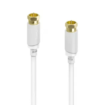 Hama 00202020 Ομοαξονικό καλώδιο 3 m F-Type λευκό