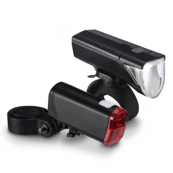 Hama 00185838 Σετ φωτισμού ποδηλάτου LED, μπροστινό και πίσω φως, μπαταρίες, StVZO