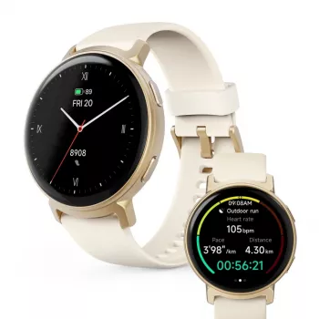 Hama Arion 3,35 cm (1,32 ίντσες) AMOLED 43 mm Ψηφιακό 466 x 466 Pixel Οθόνη αφής Χρυσό GPS (δορυφορικό)