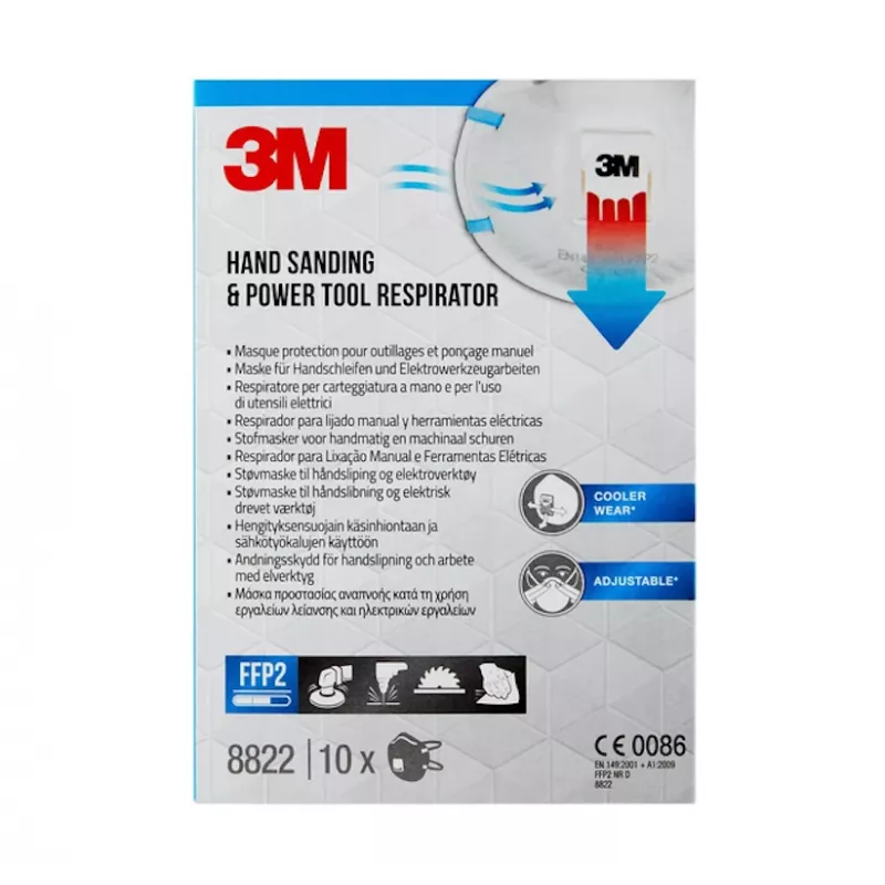 3M 8822 FFP2 10 τεμ. Κυπελλοειδής