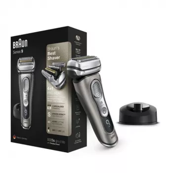 Braun Series 9 9325s Ηλεκτρική ξυριστική μηχανή τελευταίας γενιάς, Σταθμός φόρτισης, Θήκη υφάσματος, Γραφίτης