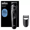 Braun BeardTrimmer 3 Beard Trm 3 BT3400, πλενόμενο, Μπαταρία, Μαύρο