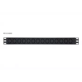 ATEN Basic Metered 1U PDU με προστασία υπέρτασης, Basic, Metered, 1U, Μαύρο, LCD, 18 έξοδοι AC, υποδοχή C13