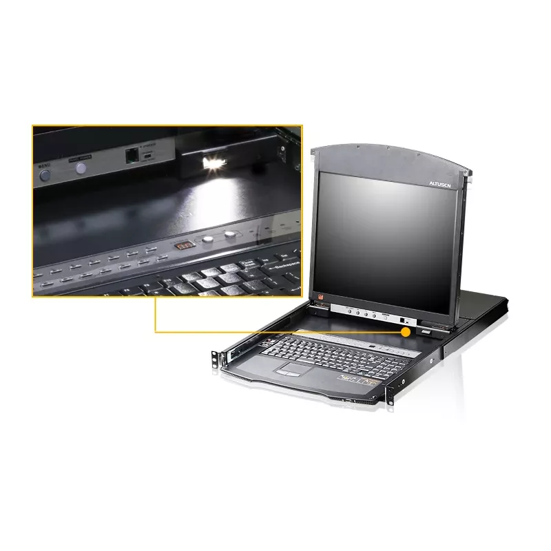 KVM-Switch ATEN KL1516AIM-AXA-AG Rack-Montage Μαύρο