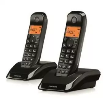 Motorola S12 Duo Ασύρματο τηλέφωνο DECT Αναγνώριση κλήσης Μαύρο