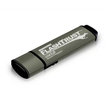 Kanguru FlashTrust™ USB 3.0 128 GB |Ασφαλής μνήμη flash| Ασφαλές firmware | Διακόπτης φυσικής προστασίας εγγραφής |Προστασία από BadUSB | Συμμόρφωση με τις απαιτήσεις NIST