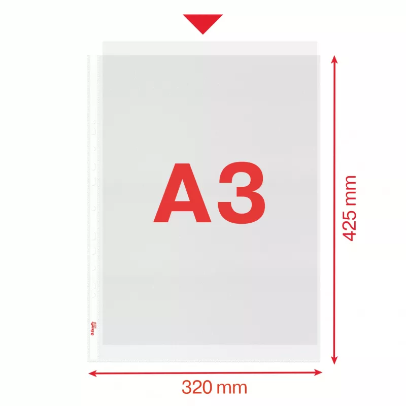 Esselte Quality Pocket A3 Κατακόρυφο, 30% ανακυκλωμένο πλαστικό από Pre-Consumer υλικό
