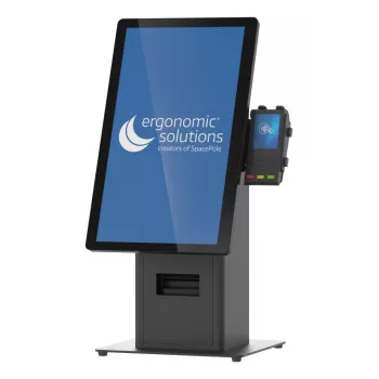 Σετ kiosk Ergonomic Solutions SpacePole Mini Kiosk Countertop μαύρο μέταλλο