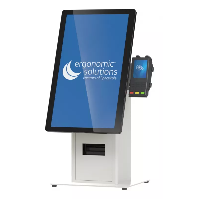 Σετ kiosk Ergonomic Solutions SpacePole Mini Kiosk Countertop μαύρο μέταλλο