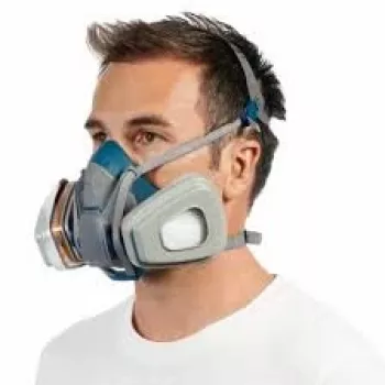 Ημίμασκα με καθαρισμό αέρα 3M 6502QLPRO — ημίμασκα, μπλε/γκρι, ταχεία ασφάλιση