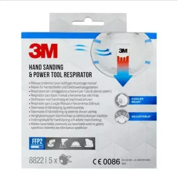 3M Cool Flow 8822 FFP2 NR D μάσκες αναπνοής μίας χρήσης, 5 τεμ. (8822PRO5)