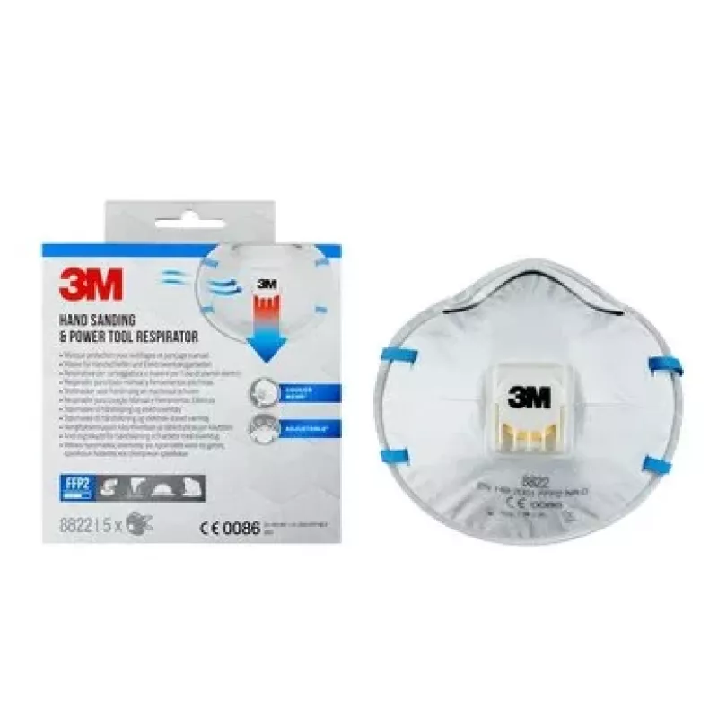 3M Cool Flow 8822 FFP2 NR D μάσκες αναπνοής μίας χρήσης, 5 τεμ. (8822PRO5)