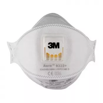 3M Aura Comfort Cool Flow 9322+ FFP2 NR D μάσκες αναπνοής μίας χρήσης, 5 τεμ. (9322PRO5)