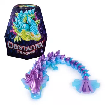 CrystaLynx Dragons, 9 ιντσών συλλεκτική κινητή φιγούρα δράκου για παιδιά & ενήλικες, Blindbox, Fidget παιχνίδι για σπίτι, γραφείο & διακόσμηση γραφείου (τα στυλ μπορεί να διαφέρουν)