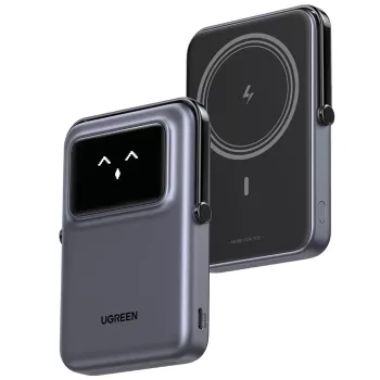 Powerbank UGREEN UNO 10000 mAh, ασύρματη φόρτιση, μαύρο