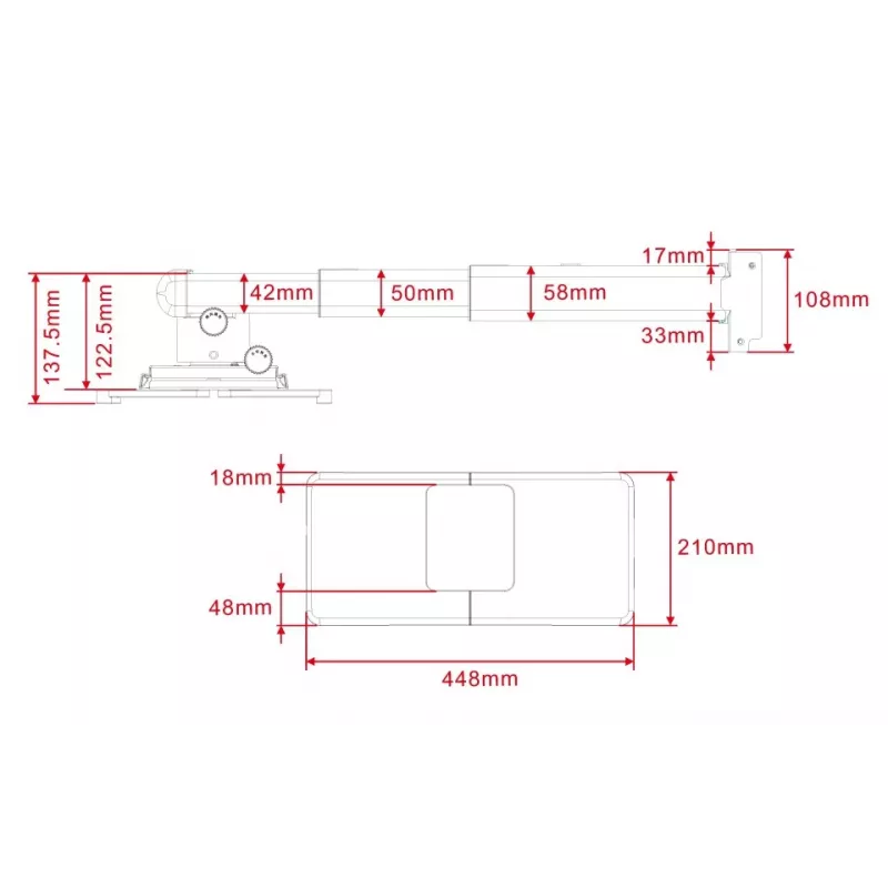 Βάση προβολέα Multibrackets M Projector Mount Short Throw Deluxe 300-700 Medium Βάση τοίχου 25 kg Λευκό