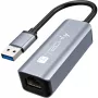 Techly IDATA USB-ETGIGA-AA σταθμός σύνδεσης laptop/αντιγραφέας θυρών ενσύρματο USB 3.2 Gen 1 (3.1 Gen 1) Type-A μαύρο, ασημί