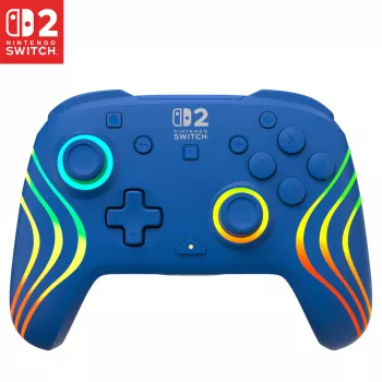 Ενσύρματο & ασύρματο Gamepad Turtle Beach Afterglow Wave Blue για Nintendo Switch 2 – Bluetooth/USB-C, RGB, ενσωματωμένη μπαταρία 20 ωρών, καλώδιο 3 m