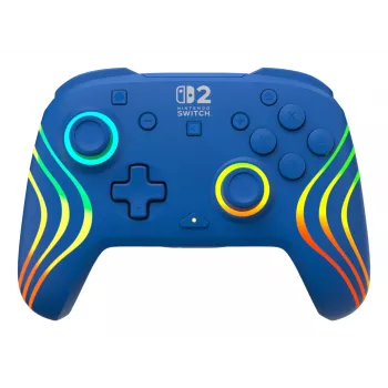 Ενσύρματο & ασύρματο Gamepad Turtle Beach Afterglow Wave Blue για Nintendo Switch 2 – Bluetooth/USB-C, RGB, ενσωματωμένη μπαταρία 20 ωρών, καλώδιο 3 m