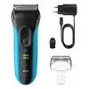 Ηλεκτρική ξυριστική μηχανή BRAUN Series 3 3040 επαναφορτιζόμενη μαύρο/μπλε, Μοντέλο 3040