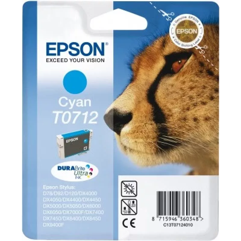 Epson Cheetah ατομική συσκευασία cyan T0712 DURABrite Ultra μελάνη