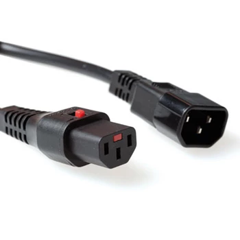 ACT καλώδιο τροφοδοσίας C13 IEC Lock C14 μαύρο 1 m PC1024 230 V 10 A