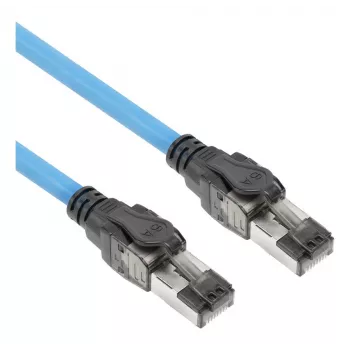 ACT Μπλε 65 μέτρα S/FTP CAT6A B2ca PoE++ 100W συμπαγές προκατασκευασμένο καλώδιο εγκατάστασης, βύσμα RJ45 – βύσμα