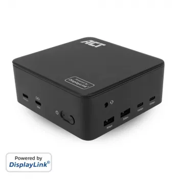 ACT Universal USB-C σταθμός βάσης 4K, για 3 οθόνες HDMI/DisplayPort, DisplayLink