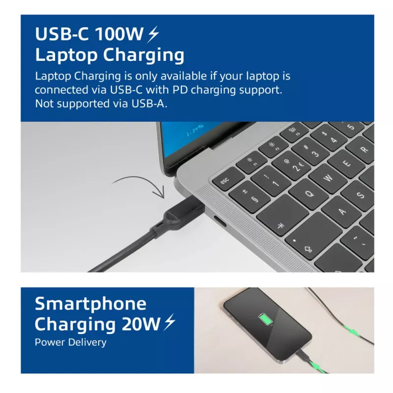 ACT Universal USB-C σταθμός βάσης 4K, για 3 οθόνες HDMI/DisplayPort, DisplayLink