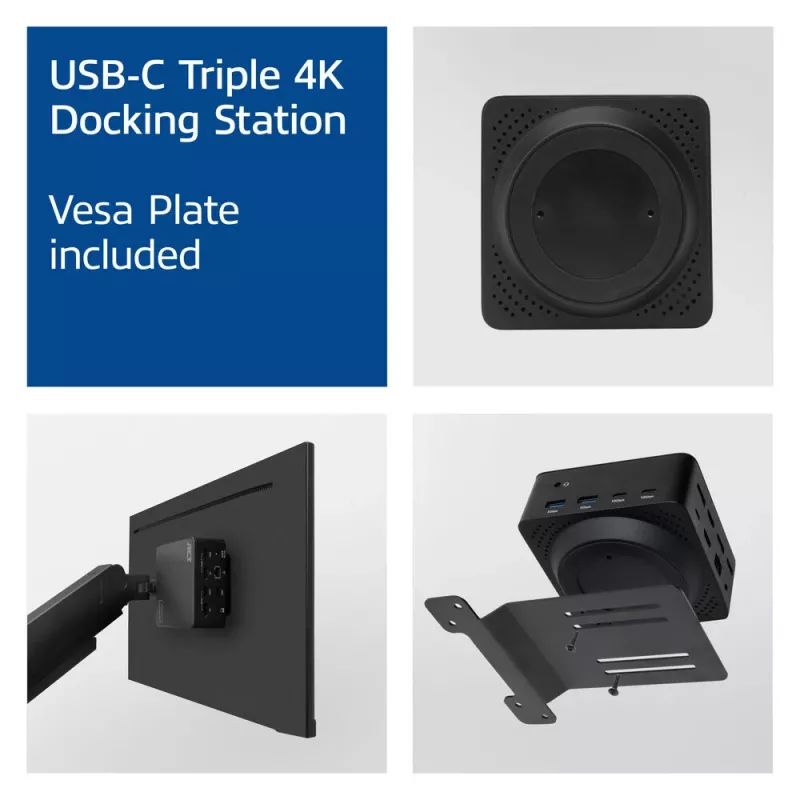 ACT Universal USB-C σταθμός βάσης 4K, για 3 οθόνες HDMI/DisplayPort, DisplayLink
