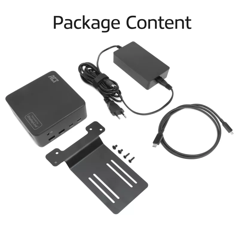 ACT Universal USB-C σταθμός βάσης 4K, για 3 οθόνες HDMI/DisplayPort, DisplayLink