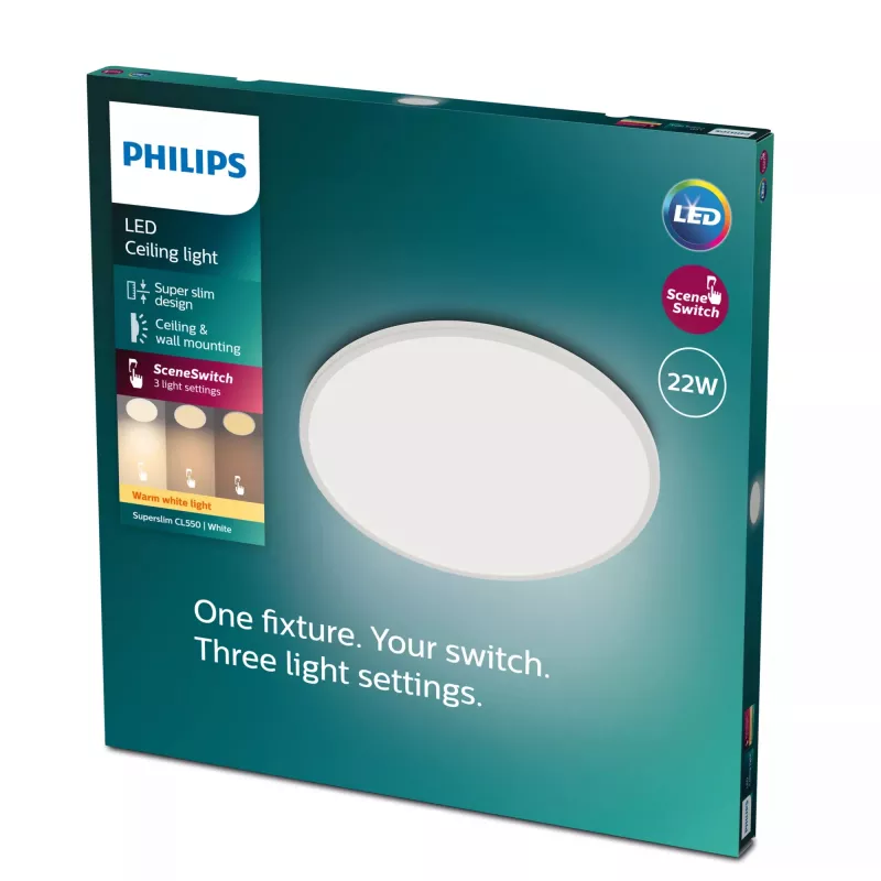Φωτιστικό οροφής Philips Functional Super λεπτό 22 W Λευκό Στρογγυλό LED