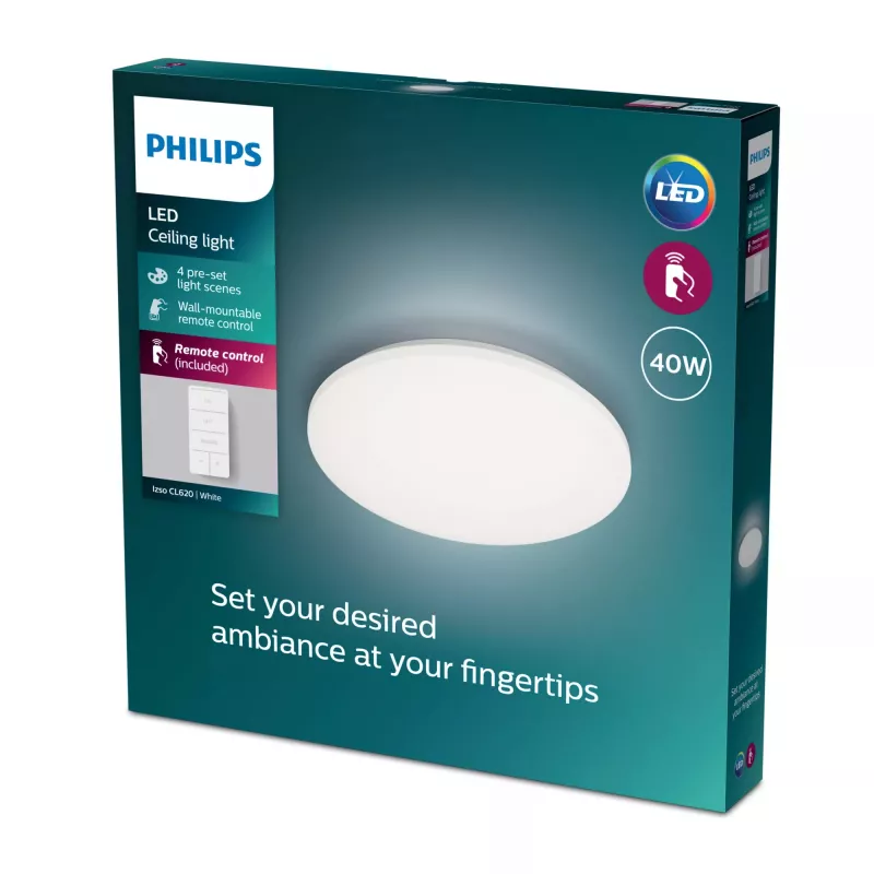Philips Functional Izso φωτιστικό οροφής 40 W, LED, 4300 lm, IP20, Λευκό