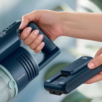Ηλεκτρική σκούπα ράβδου Philips XC5242/10 — με μπαταρία, χωρίς σακούλα, 0,27 L δοχείο σκόνης, Li‑Ion 25,2 V, για σκληρά και μαλακά δάπεδα (Φασκόμηλο)