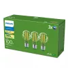 Philips Ultra Efficient Λαμπτήρας LED E27 A60, 7,3 W (ισοδύναμο 100 W), 2700 K, συσκευασία 3 τεμ.