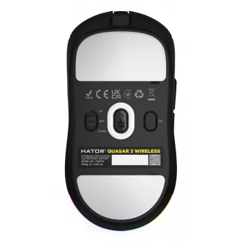 HATOR Quasar 3 Wireless Ποντίκι Gaming Αμφίχειρο RF Wireless + Bluetooth + USB Type-A Οπτικό 12000 DPI